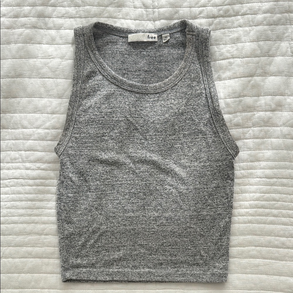 Wilfred Gray Sleeveless Crop Top